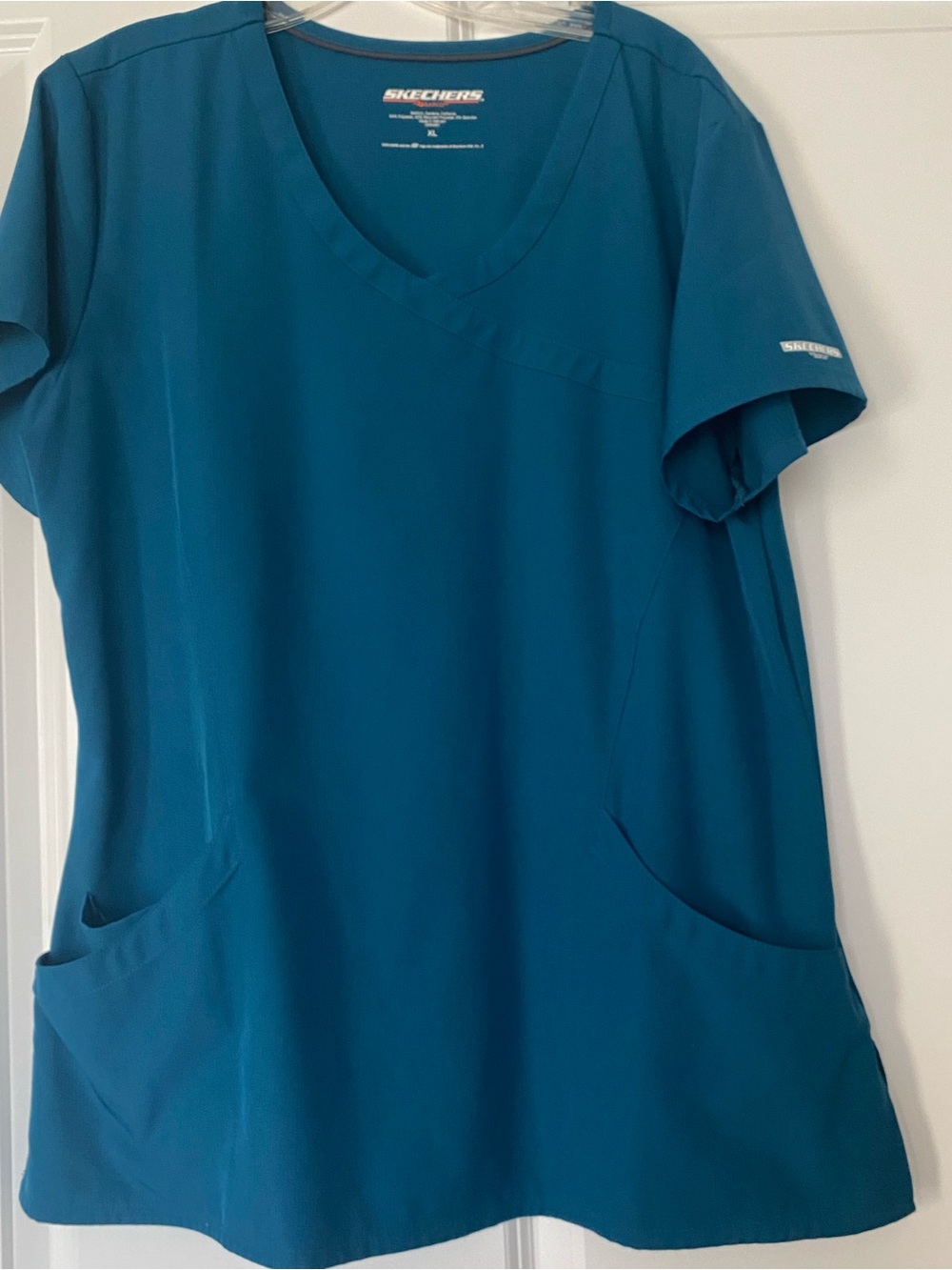 Skechers Women's Teal V-Neck Scrub Top